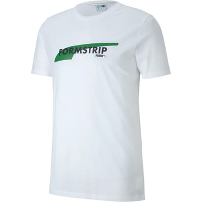 Puma Club Heren Tee Grafisch Logo Casual T-shirt Wit Top 597335 02