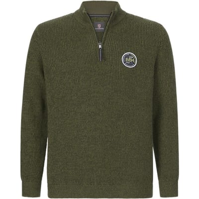 Jan Vanderstorm herren Trui - 52/54 - olijf - Plus Size