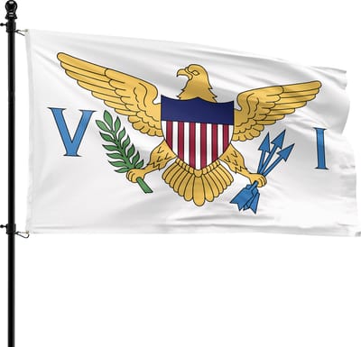 VlagDirect - Amerikaanse Maagdeneilanders vlag - Amerikaanse Maagdeneilanden vlag - 90 x 150 cm.