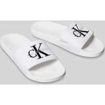 Calvin Klein Witte Polyurethaan Heren Slipper