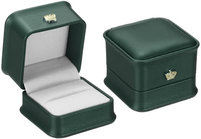 Dailygoods - PATIKIL Fluwelen Ringendoos, 2-delig Trouwringendoos Vintage Juwelendoos voor Verloving Voorstel Ceremoniële Jubileum Stijl 4, Groen