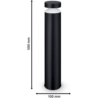 Philips Laven sokkellamp - zwart - geïntegreerde LED
