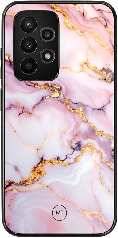 Hoesje geschikt voor Samsung Galaxy A52 5G - Marble pink - TPU Hard Case Backcover - Roze - Mooie Telefoonhoesjes