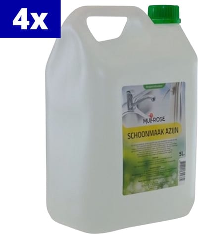 Schoonmaakazijn Mullrose 4 flessen à 5L (=20L) - Voordeelverpakking