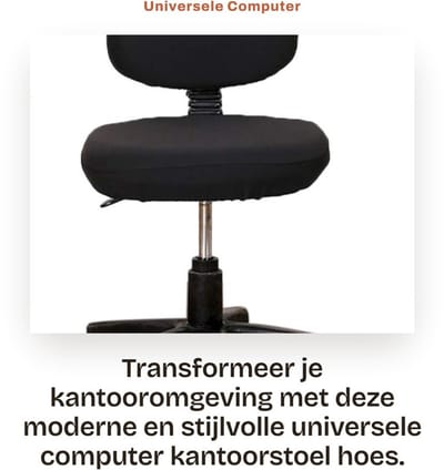 Dailygoods- Stoelhoes Universeel - 2 Stuks - Beschermende Stretch - Verstelbaar - Polyester/Elastisch - Voor Kantoorstoel - Diverse Kleuren - Stoelbekleding