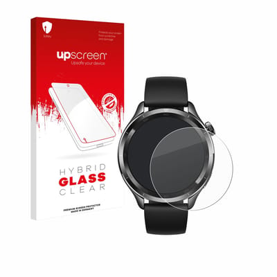 upscreen - Screenprotector voor Xiaomi Watch S4 (47 mm) - Folie Beschermfolie Beschermglas transparant