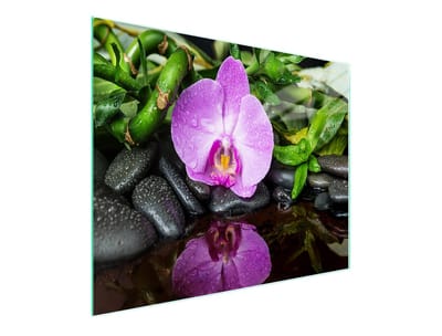 TMK ArtDeko - Snijplank - Glas - 52x30cm - Orchidee Design