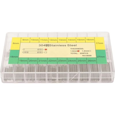 300 Stuks 1,0 mm Horlogeband Pen Bar Roestvrij Staal 8?27mm Horlogeband Schakelpen Horlogereparatie Onderdelen beige