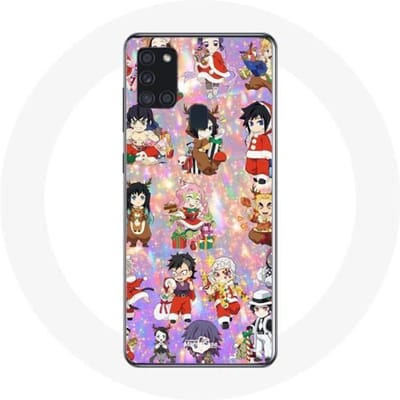Coque pour Samsung Galaxy A21s Demon slayer merry christmas affiche le cadeau de noël