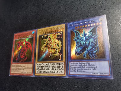 Yu-gi-oh! 3 stuks/set Egyptische Goden Diy Zelfgemaakte Kaartenset Kaarten Gaas Flash Anime Speelgoed Cadeau Kleurrijke Flash Perfect Cadeau
