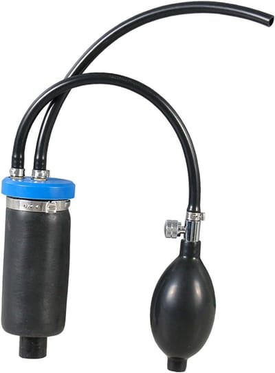 Inlaatadapter Auto - Lekdetector Tool - Luchtlekken Testen - Universeel Uitzetbaar - 32 cm - Zwart