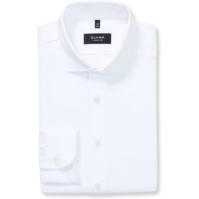 Olymp Signature Overhemd Jersey Wit - Maat 38 - Heren - Overhemden Formeel
