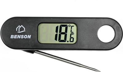 Benson Inklapbare digitale keukenthermometer - Magnetische achterkant - Bereik -40 tot 200°C