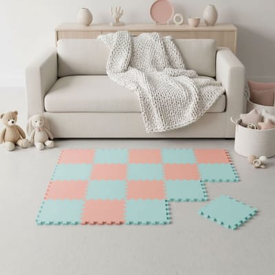 Van dag Één: 18-delige Baby Puzzel Speelmat - 30x30 EVA Schuim Kruipmat Vloermat Speeltapijt Kind