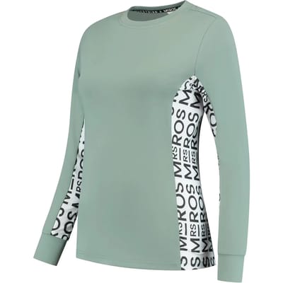 Mevrouw Ros SS25 Lange Mouwen Trainingsshirt Groen Lavendelvelden-M