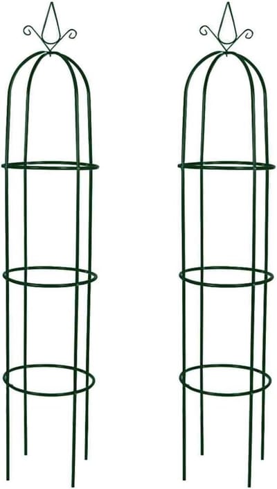 Rozenbogen - Klimhulp Rozen - Tuin Decoratie - Smeedijzeren Constructie - 2 stuks - Groen
