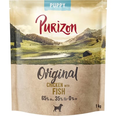 Purizon Puppy Kip met Vis - graanvrij - Nieuw Receptuur: Voordeelpakket: 4 x 1 kg