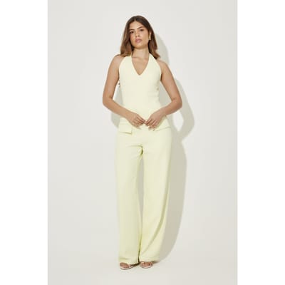 Odd Muse V-neck Top Lime Size: XXS | Blouses Outlet | Dames | Geel