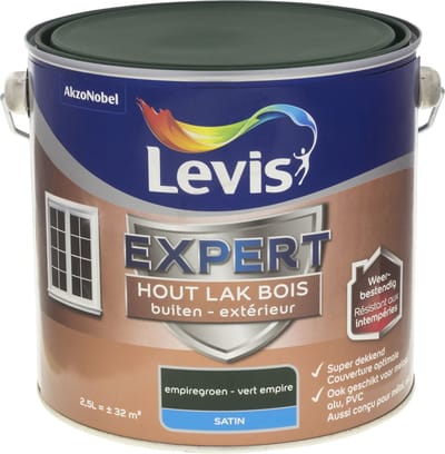 Levis - Expert Hout Lak Buiten Satin - Empiregroen - 2,5 L