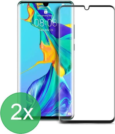 Geschikt Voor: Huawei P30 Pro Full Screenprotector 2x - screen protector - volledige glas - bescherming - beschermglas - ZT Accessoires