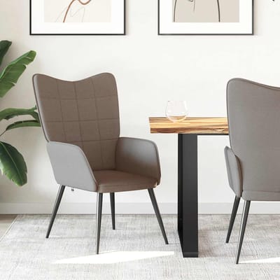 vidaXL - Relaxstoel - stof - taupe