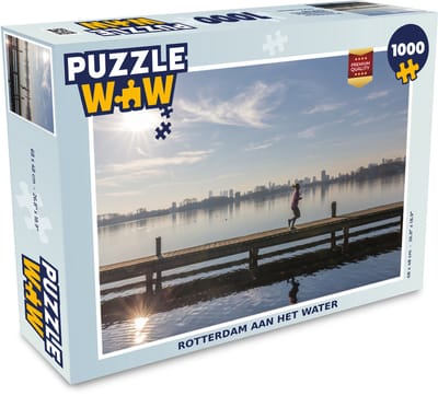 Puzzel Rotterdam - Skyline - Water - Legpuzzel - Puzzel 1000 stukjes volwassenen