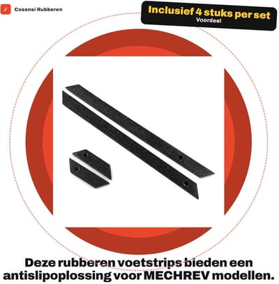 Dailygoods- Rubberen Voetstrips Antislip - Vervangende Bumpervoeten - Set van 4 - Compatibel met MECHREV 16 SUPER/16K/16QS/16S - Veilig verpakt - Klanttevredenheid gegarandeerd - Laptopvoeten