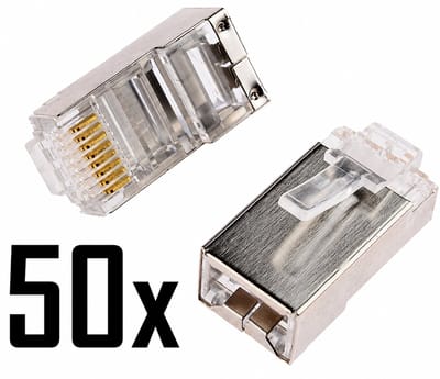ValeDelucs RJ45 CAT6 STP FTP Connectors - Gold Plated - 50 stuks