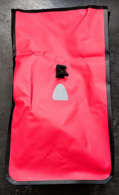 Waterdichte enkele fietstas - rood /zwart