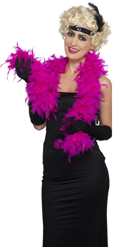 Smiffy's Boa - roze - 150 cm - 50g - veren - carnaval - vrijgezellenfeest
