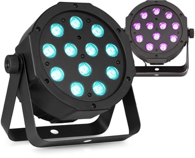 BeamZ set van 2 SlimPar37 LED Par met 12x 4W RGBW LED's en DMX - Incl. afstandsbediening