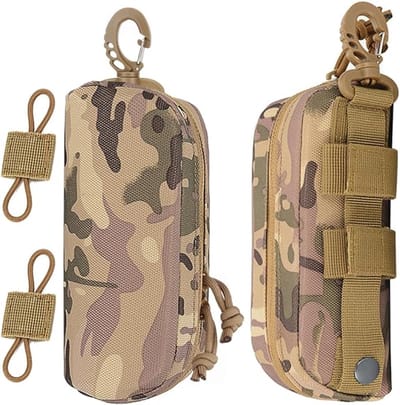 Molle-brillenkoker, tactische stootvaste beschermhoes, draagbare brillenkokers, brillen met riemclip, 2 stuks