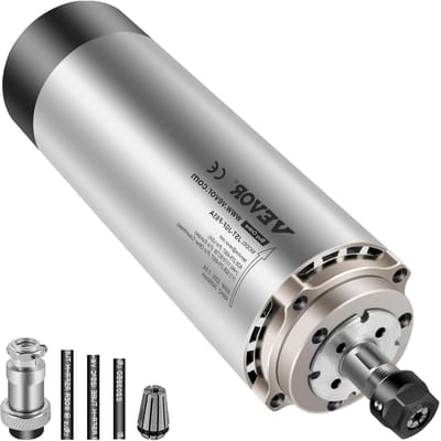 CNC Spindelmotor Set - Luchtgekoelde Motor - Graveren en Frezen - Precisie Balans - 0.8kW 24000rpm - Metaal