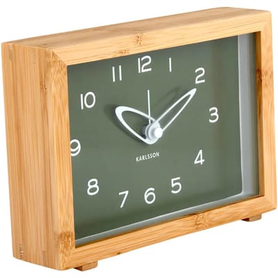 Karlsson Wekker Tipico - Groen - 19x19x13.8cm - Modern - Wekker voor slaapkamer - Wekkers