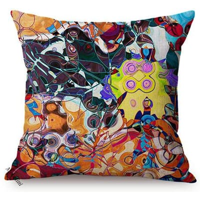 Moderne Scandinavische Abstracte Woondecoratie Stoelkussenhoes Kleurrijke Graffiti Art Nouveau Katoen Linnen Bank Kussenslopen Cojines Linen 30*30(CM)-1Pcs