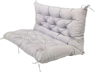 Bankkussen Grijs - Zitkussen Tuin - Comfortabel Zitten - Extra Dikke Vulling - 40 x 40 Inch - Grijs