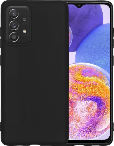 Hoesje - Geschikt voor Samsung Galaxy A23 - Sterk & Shockproof - Siliconen Case - Hoes Cover - Telefoonhoes - Zwart
