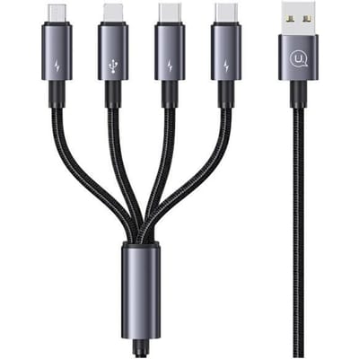 Usams 4In1 Kabel Usb-C Naar Lightning Microusb Voor Smartphones 1,2 M 15W