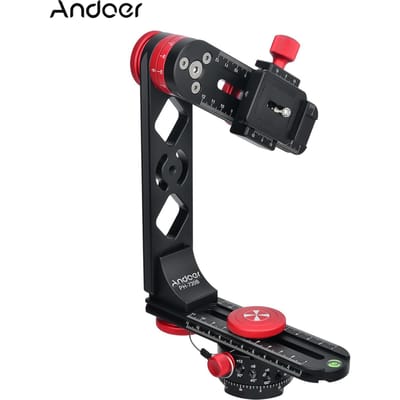 Andoer PH-720B 720 graden panoramische kop aluminiumlegering met Arca-Swiss standaard balhoofd snelsluiting black
