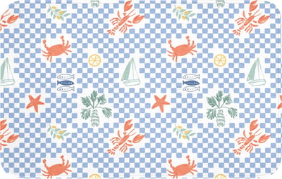 Badmat 80x50 cm - Antislip - Zee - Patroon - Zeilboot - Blauw - Badmatten voor badkamer - Badkamermat - Douchemat - Badkamer mat