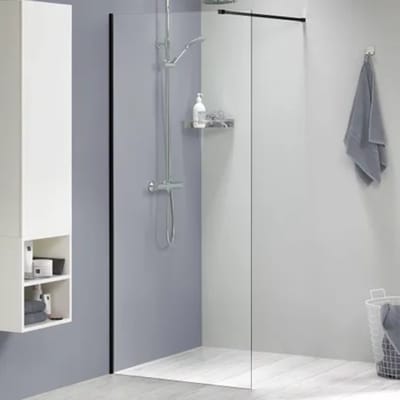 Sealskin Inloopdouche Mix&match 88x200cm - Mat Zwart Profiel - 8 Mm Helder Glas