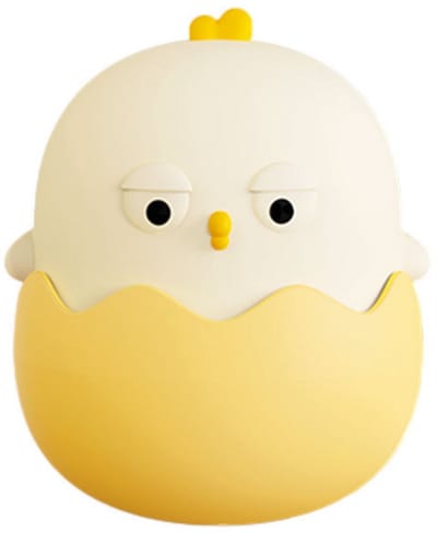 EXCITAT Nachtlampje - Kinderlamp voor de verzorging - Bedlamp Eierschaal Nachtlampje - Oplaadbare Touch LED Tafellamp - USB Oplaadbaar Cadeau - Geschikt voor de kinderkamer, baby, meisje, jongen - Siliconen - Eén