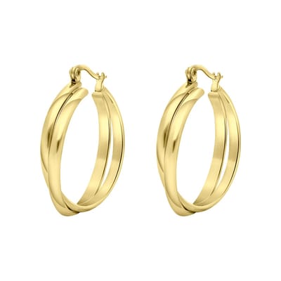 Lucardi Dames Goldplated oorbellen Zuria - Oorbellen - Cadeau - Staal - Goudkleurig