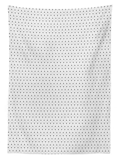 ABAKUHAUS Geometrische Tafelkleed – Minimalistisch Monochroom – 140x170 cm, Wit en Grijs