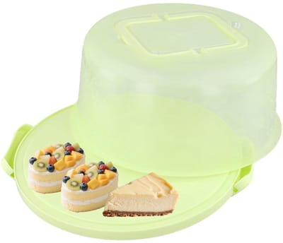 Allecto - Taartdrager - Grote Cakehouder - Handige Transporter - Groen - Voor Taart en Desserts - Ideaal voor Feestjes en Picknicks