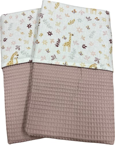 baby deken kinderwagen deken oud roze giraffe bloem 60 x 90 cm
