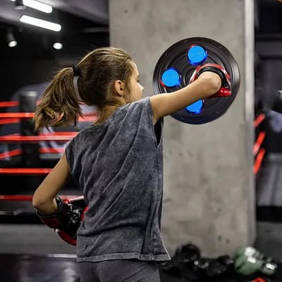 Muziek Bokstrainer - Wandtrainer Boksen - Thuis Sporten - Interactieve Lichtfeedback - 30 x 30 cm - Blauw