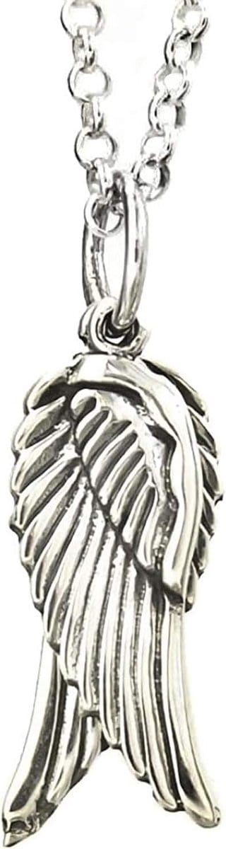 Zilveren Dubbele Vleugel Hanger - Engel Vleugel Hanger - Dagelijks Dragen - Sterling Zilver - 8 x 25 mm - Zilver