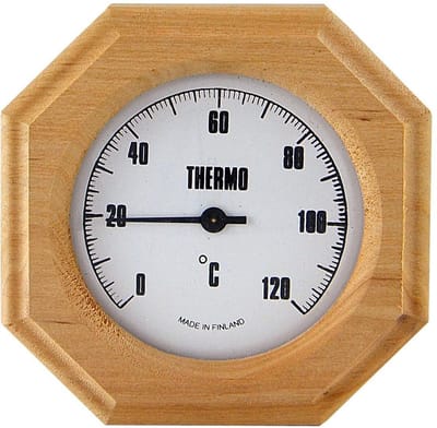 Saunia - sauna thermometer - zeshoek model - hout