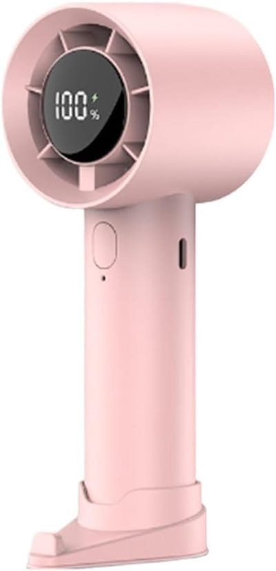 VHV - Ventilator - Handventilator - Mini ventilator - Draagbare - Oplaadbare USB-ventilator - Met Type-C snellaadfunctie - Stille werking en lange batterijduur - Roze